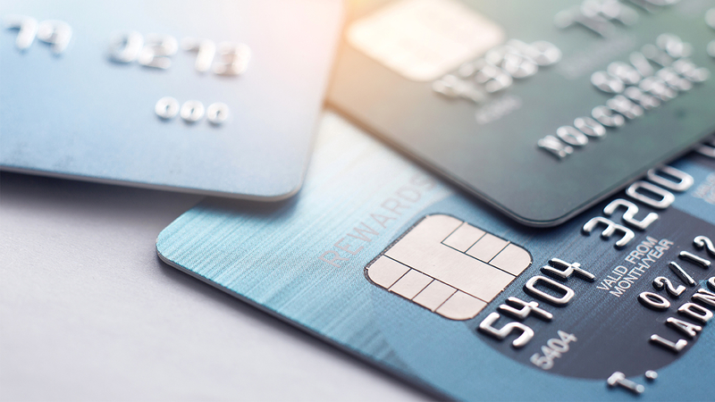 Credit cards representing personal credit management